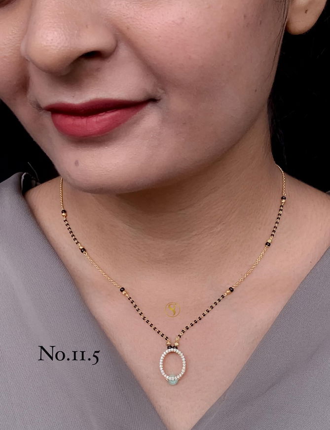 11 AD Diamond Designer Regular Wear Mangalsutra Manufacturers
